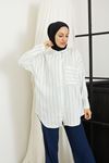 Dikey Çizgili Tunik-Mint