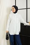 Dikey Çizgili Tunik-Mint