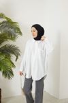 Yatay Çizgili Tunik-Mavi