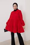 Üç Katlı Tunik-Kırmızı