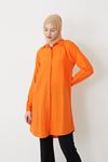 Gizli Patlı Uzun Tunik-Oranj