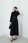 Gizli Patlı Elbise-Siyah