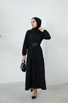 Gizli Patlı Elbise-Siyah