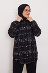 Kelebek Şanel Tunik-Siyah