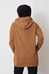 İki İplik Fermuarlı Sweatshirt-Taba
