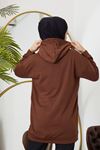 Kapüşonlu Sweatshirt-Kahve