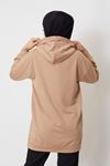 Kapüşonlu Sweatshirt-Bej
