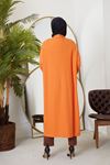 Sac Örgü Uzun Hırka-Oranj