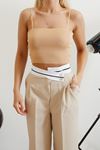 Askılı Crop-Bej