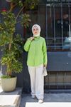 Zincir Detay Terikoton Tunik-Fıstık Yeşili