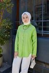 Zincir Detay Terikoton Tunik-Fıstık Yeşili