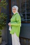Zincir Detay Terikoton Tunik-Fıstık Yeşili