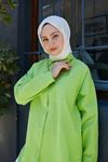 Zincir Detay Terikoton Tunik-Fıstık Yeşili