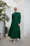 Gizli Patlı Elbise-Zümrüt Yeşili