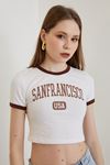 Baskılı T-shirt-Beyaz