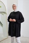 Roba Kol Büzgülü Tunik-Siyah