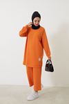 Saç Örgü Pantolon-Oranj