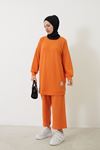 Saç Örgü Pantolon-Oranj