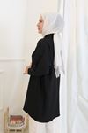 Düğmeli Tunik-Siyah