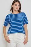 Çizgili T-shirt-Saks