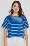 Çizgili T-shirt-Saks