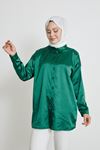 Saten Tunik-Zümrüt Yeşili