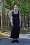 Eteği Pilise Detay Jile-Siyah