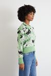 Desenli Triko Crop-Mint