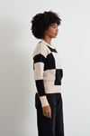 Kare Desen Triko Crop-Pudra