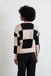 Kare Desen Triko Crop-Pudra