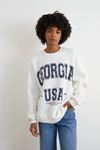 Bisiklet Yaka Sweatshirt-Ekru