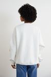 Bisiklet Yaka Sweatshirt-Ekru