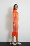 Triko Elbise-Oranj