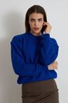 Bisiklet Yaka Basic Kazak-Saks