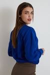 Bisiklet Yaka Basic Kazak-Saks