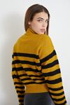 Ajurlu Çizgili Selanik Crop-Hardal