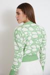 Desenli Triko Crop-Mint