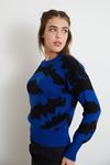 Desenli Crop Kazak-Saks