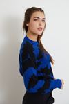 Desenli Crop Kazak-Saks