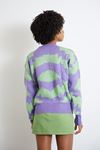 Desenli Crop Kazak-Lila