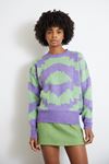 Desenli Crop Kazak-Lila