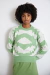 Desenli Crop Kazak-Mint