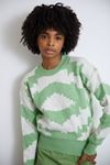 Desenli Crop Kazak-Mint