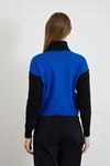 Balıkçı Yaka Yazılı Crop-Saks