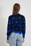 Desenli Crop Kazak-Saks