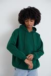 Ön Kanguru Cep Sweatshirt-Zümrüt Yeşil