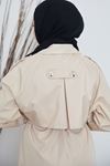 Reglan Kol Aler Detay Trenç-Bej