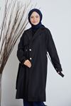 Reglan Kol Aler Detay Trenç-Siyah