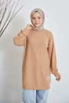 Fitilli Bürümcük Tunik-Karamel