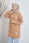 Fitilli Bürümcük Tunik-Karamel